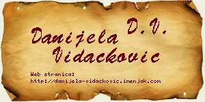 Danijela Vidačković vizit kartica